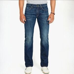 Buffalo David Bitton Men's Dark Blue Relaxed Straight Driven Jeans